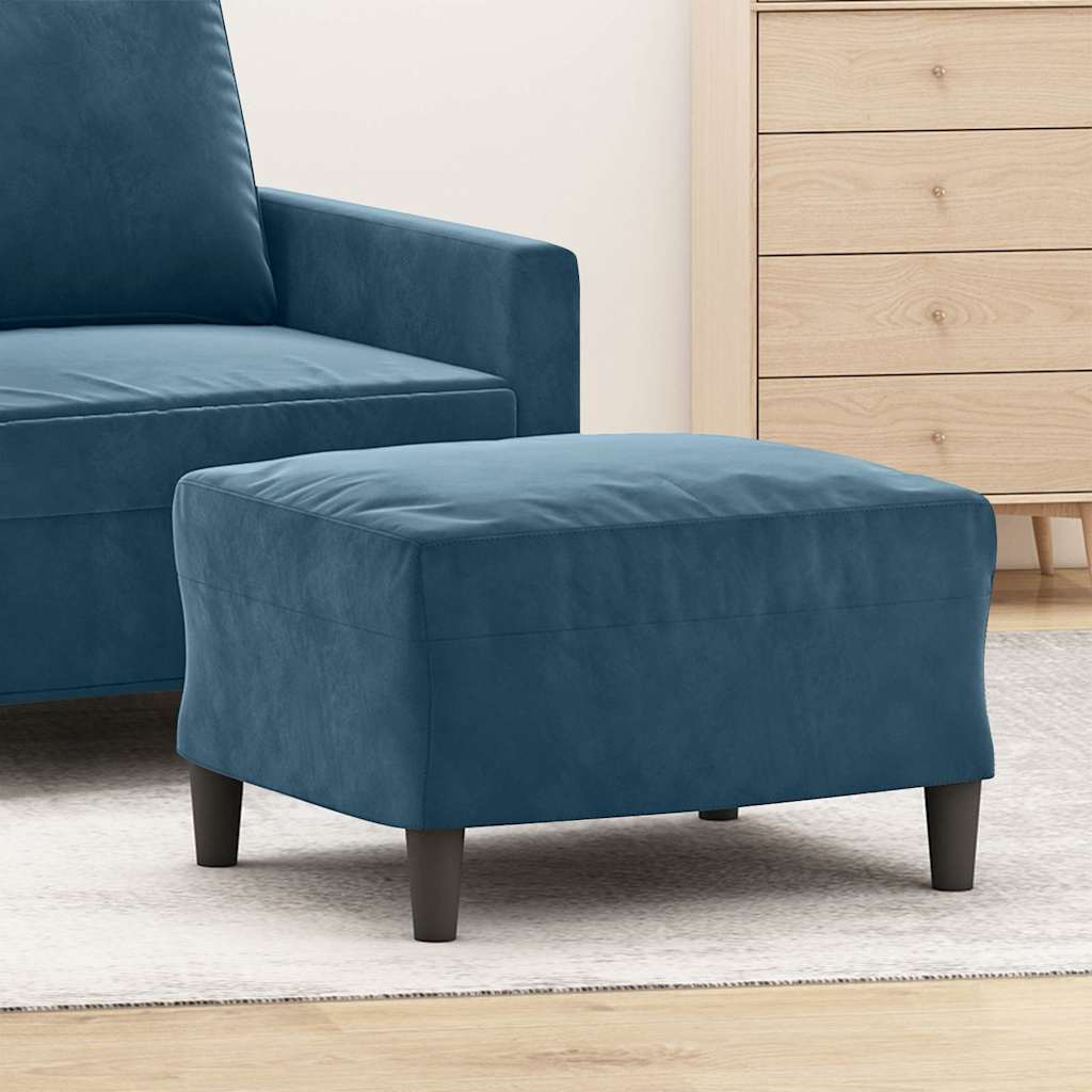 Vidaxl voetenbank 60x50x41 cm fluweel blauw