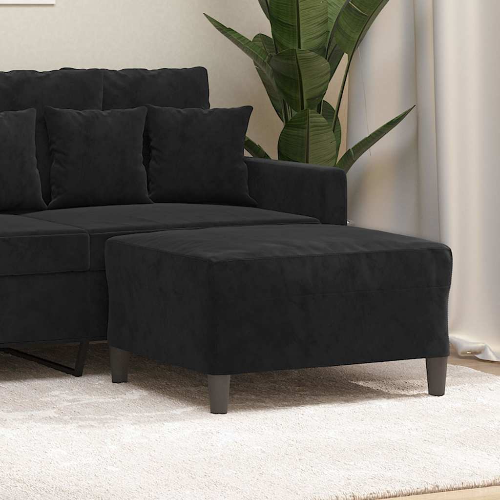 Vidaxl voetenbank 70x55x41 cm fluweel zwart