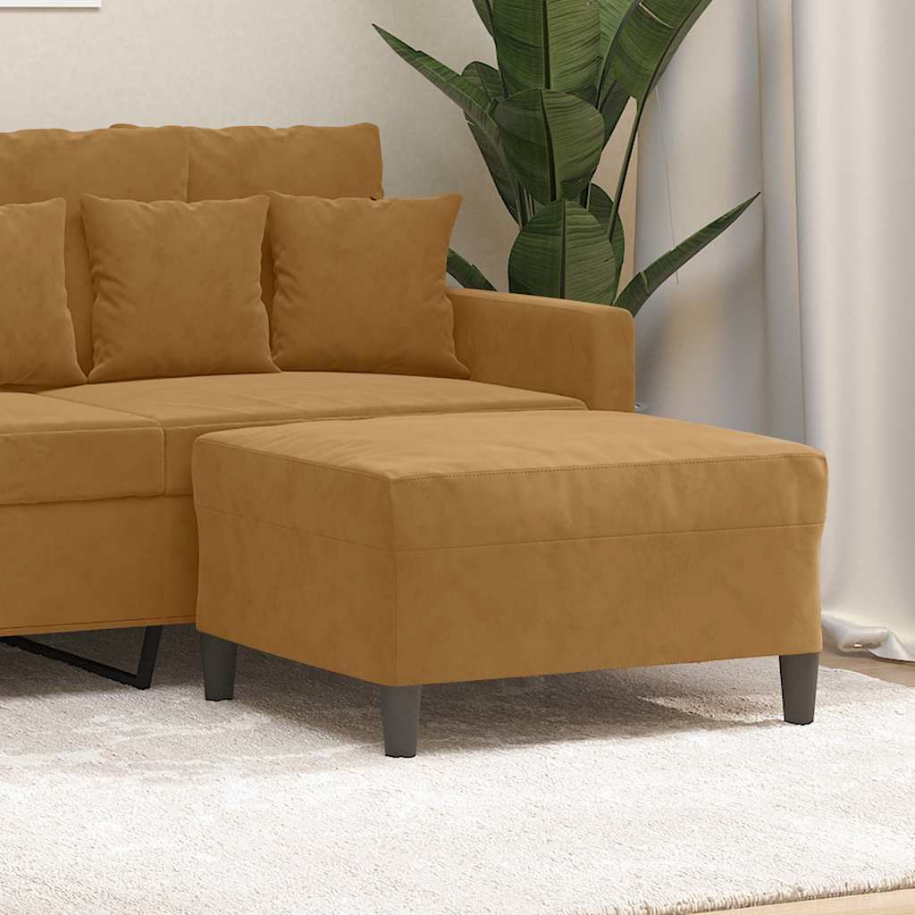Vidaxl voetenbank 70x55x41 cm fluweel bruin