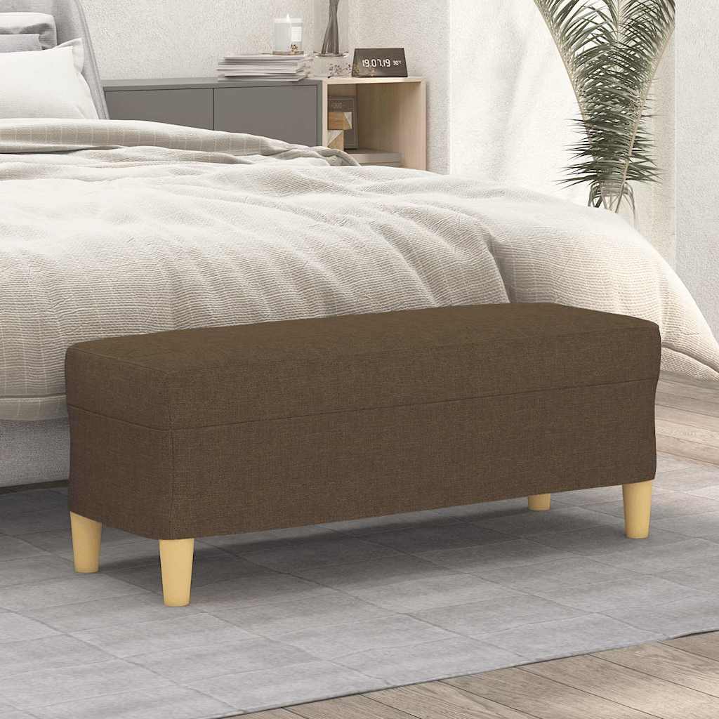 Vidaxl bankje 100x35x41 cm stof bruin