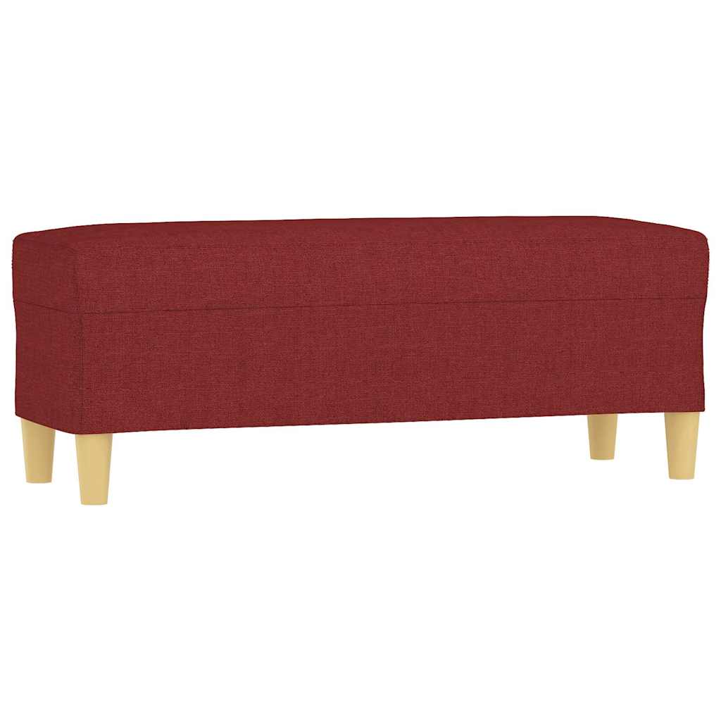 Vidaxl bankje 100x35x41 cm stof wijnrood