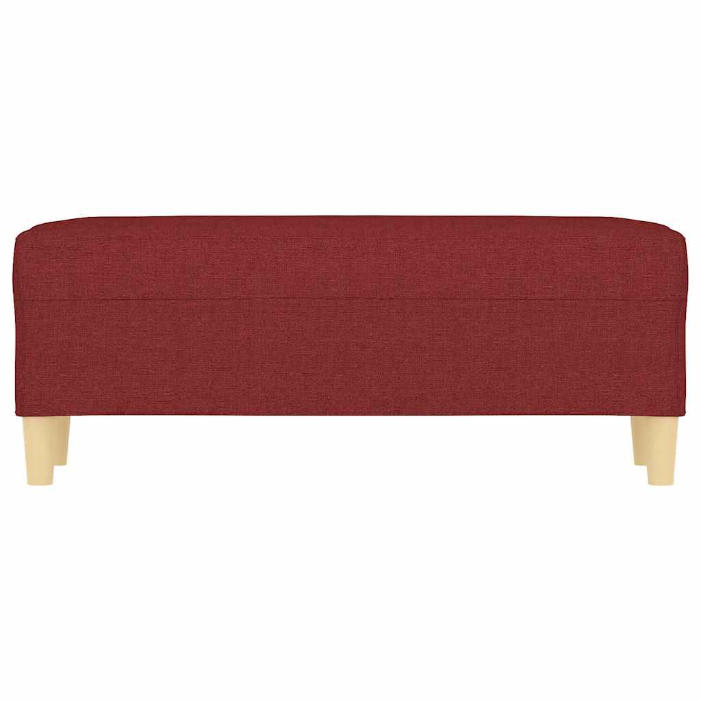 Vidaxl bankje 100x35x41 cm stof wijnrood