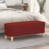 Vidaxl bankje 100x35x41 cm stof wijnrood