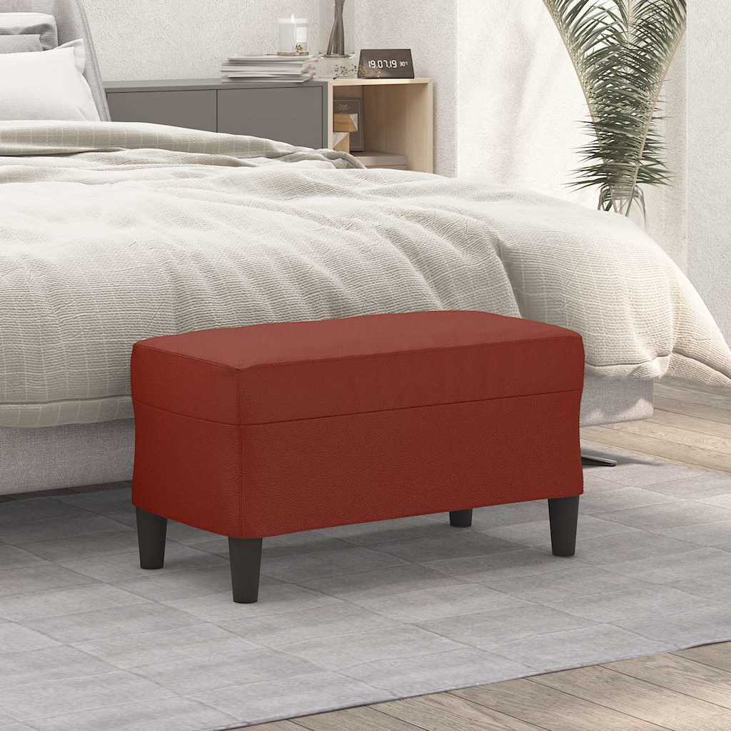 Vidaxl bankje 70x35x41 cm kunstleer wijnrood