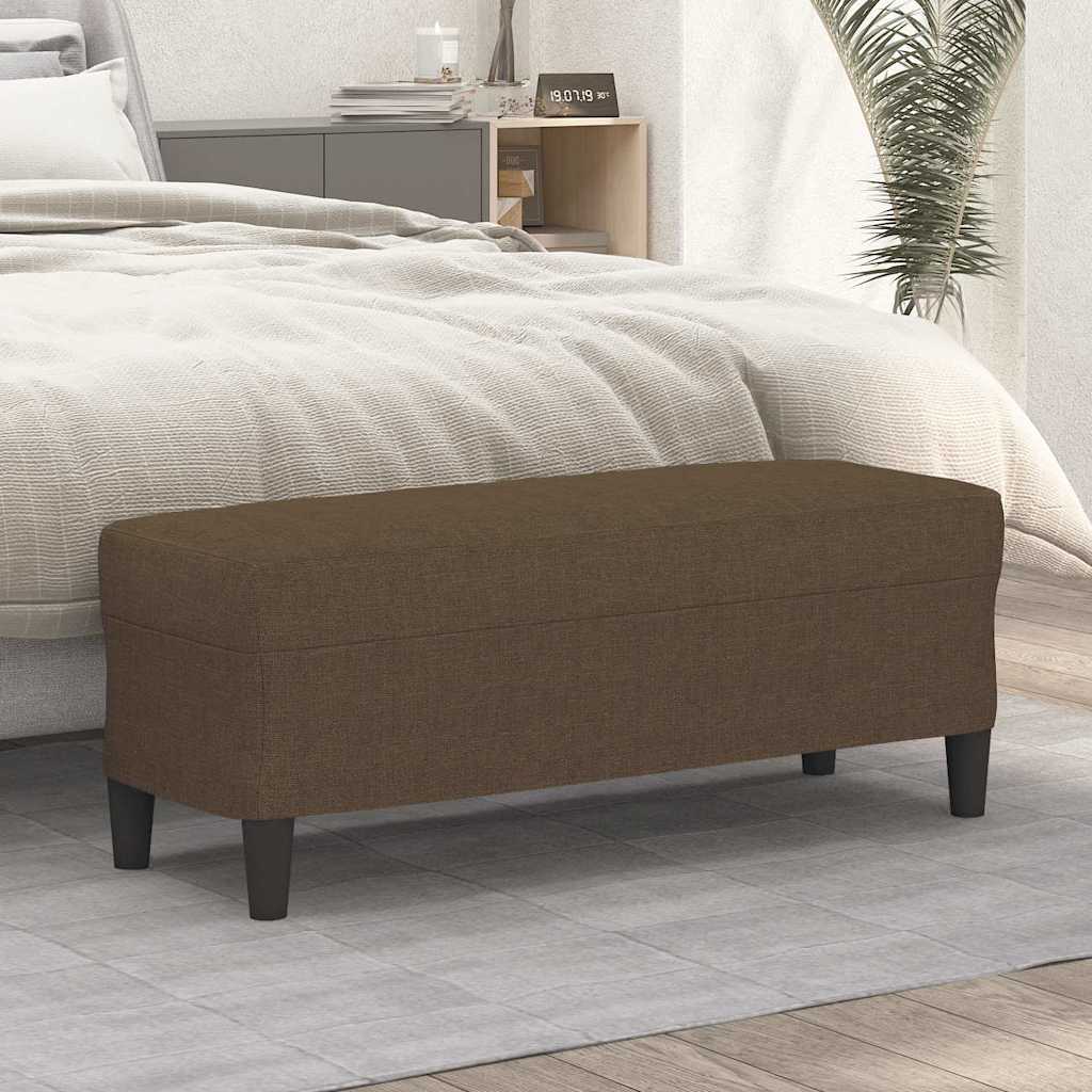 Vidaxl bankje 100x35x41 cm stof bruin