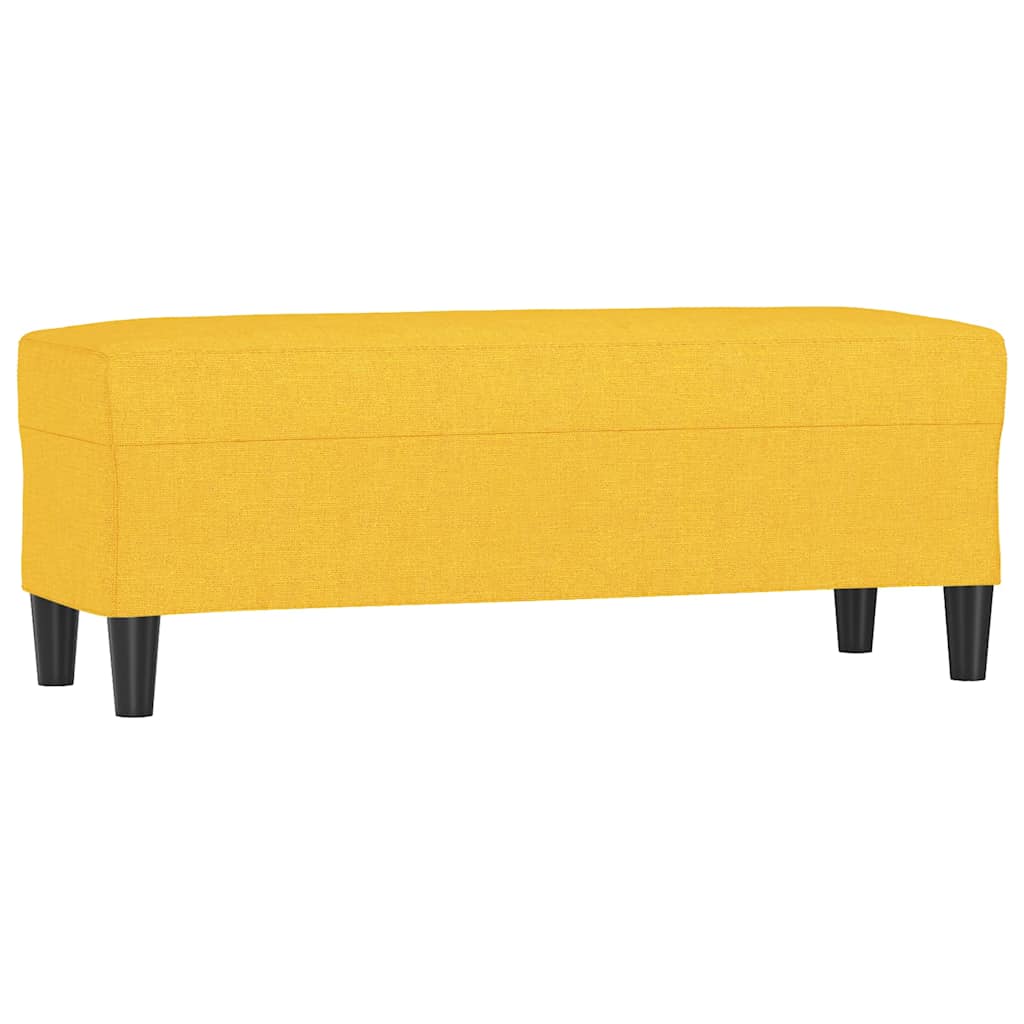 Vidaxl bankje 100x35x41 cm stof lichtgeel