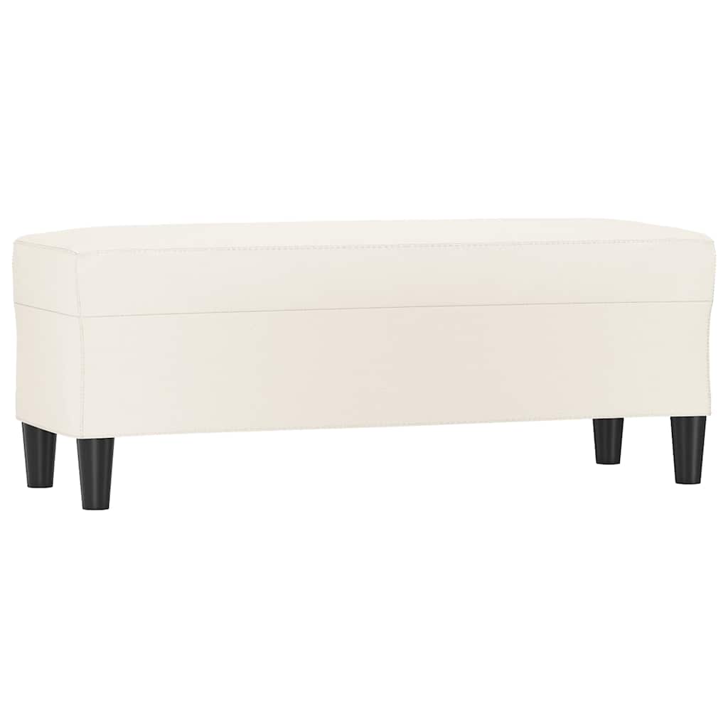 Vidaxl bankje 100x35x41 cm kunstleer crèmekleurig