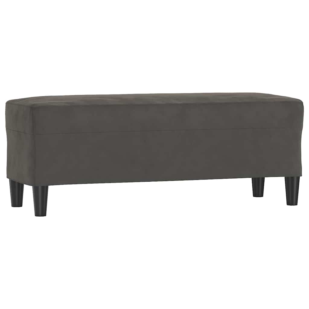 Vidaxl bankje 100x35x41 cm fluweel donkergrijs
