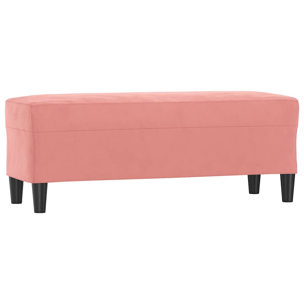 Vidaxl bankje 100x35x41 cm fluweel roze
