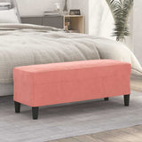 Vidaxl bankje 100x35x41 cm fluweel roze
