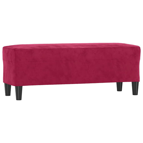 Vidaxl bankje 100x35x41 cm fluweel wijnrood