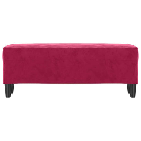 Vidaxl bankje 100x35x41 cm fluweel wijnrood