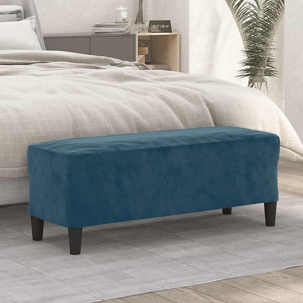 Vidaxl bankje 100x35x41 cm fluweel blauw
