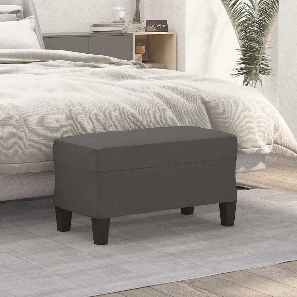 Vidaxl bankje 70x35x41 cm kunstleer grijs