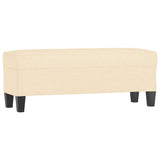 Vidaxl bankje 100x35x41 cm stof crèmekleurig