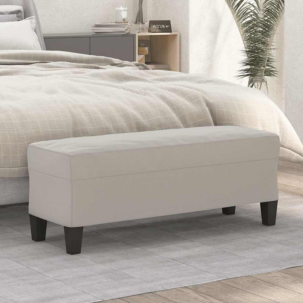Vidaxl bankje 100x35x41 cm microvezelstof stof lichtgrijs