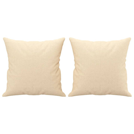 VIDAXL Dekorative Kissen 2 PCs 40x40 cm Stoffcreme -Colored