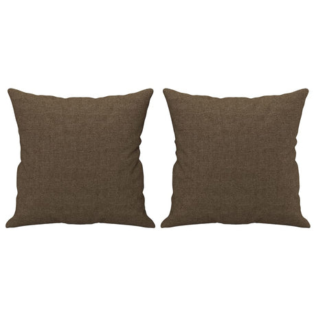 Vidaxl Dekorative Kissen 2 ST 40x40 cm Stoffbraun