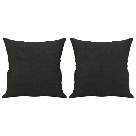 Vidaxl Dekorative Kissen 2 ST 40x40 cm Stoff schwarz