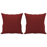 Vidaxl Dekorative Kissen 2 ST 40x40 cm Stoffwein rot