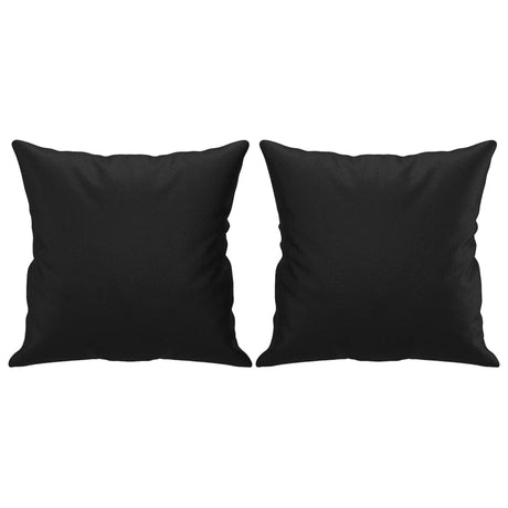 Vidaxl Dekorative Kissen 2 ST 40x40 cm künstliches Leder schwarz