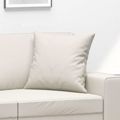 Vidaxl Dekorative Kissen 2 ST 40x40 cm Künstliche Ledercreme farbig