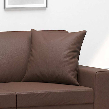 Vidaxl Dekorative Kissen 2 ST 40x40 cm künstliches Lederbraun