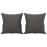 Vidaxl Dekorative Kissen 2 ST 40x40 cm künstliches Ledergrau grau