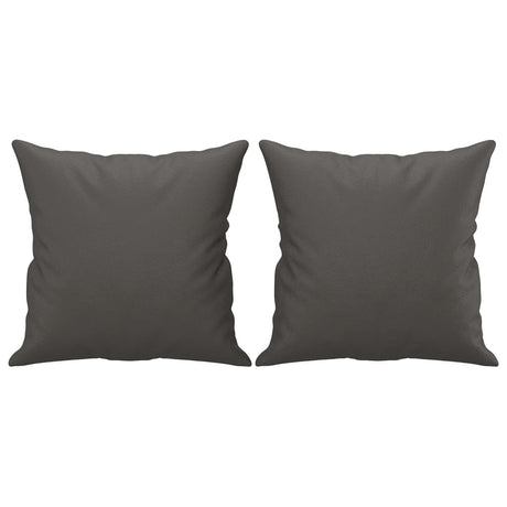 Vidaxl Dekorative Kissen 2 ST 40x40 cm künstliches Ledergrau grau