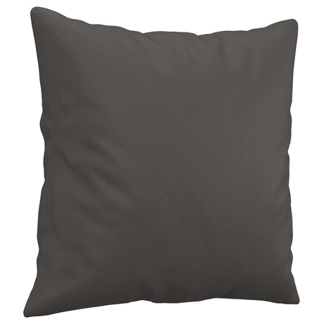 Vidaxl Dekorative Kissen 2 ST 40x40 cm künstliches Ledergrau grau