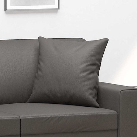 Vidaxl Dekorative Kissen 2 ST 40x40 cm künstliches Ledergrau grau