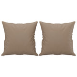 VIDAXL Dekorative Kissen 2 PCs 40x40 cm künstlicher Leder Cappuccino