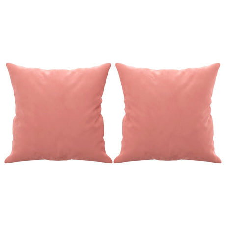 Vidaxl Dekorative Kissen 2 ST 40x40 cm Samt rosa