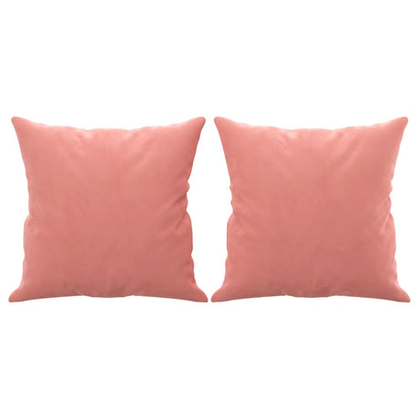 Vidaxl Dekorative Kissen 2 ST 40x40 cm Samt rosa