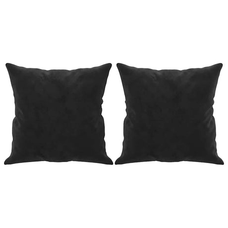 Vidaxl Dekorative Kissen 2 ST 40x40 cm Samt Schwarz