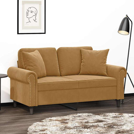 Vidaxl Dekorative Kissen 2 ST 40x40 cm Samtbraun