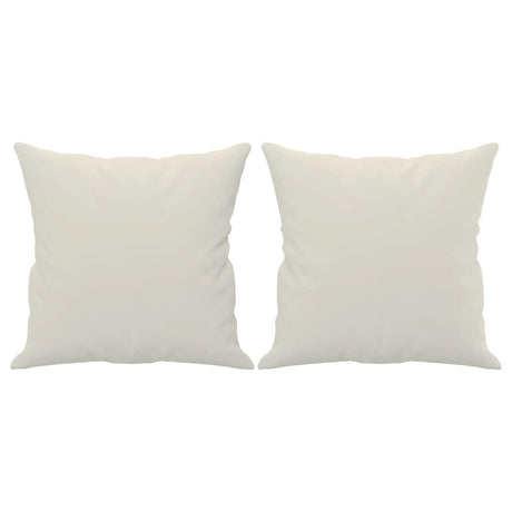 Vidaxl Dekorative Kissen 2 ST 40x40 cm Samtcreme farbig