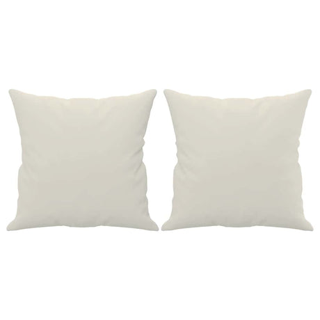 Vidaxl Dekorative Kissen 2 ST 40x40 cm Samtcreme farbig