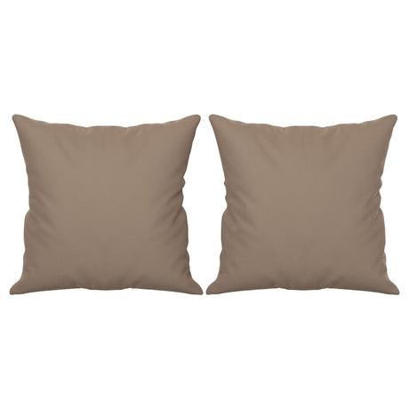 Vidaxl Dekorative Kissen 2 PCs 40x40 cm Mikrofasergewebe Taupe
