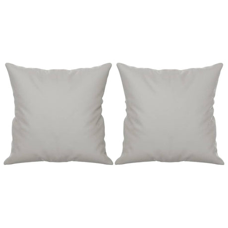 VIDAXL Dekorative Kissen 2 PCs 40x40 cm Mikrofasergewebe hellgrau