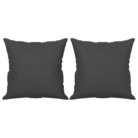 Vidaxl Dekorative Kissen 2 ST 40x40 cm Mikrofaserstoff Dunkelgrau