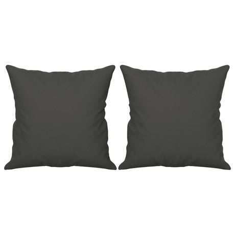 Vidaxl Dekorative Kissen 2 ST 40x40 cm Mikrofaserstoff Dunkelgrau