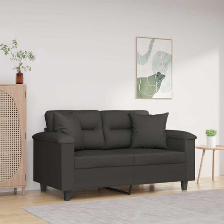 Vidaxl Dekorative Kissen 2 ST 40x40 cm Mikrofaserstoff Dunkelgrau