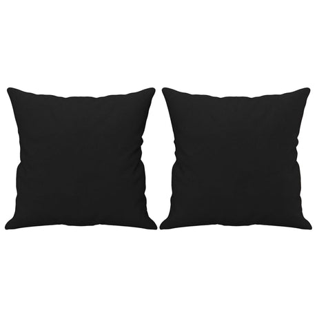 Vidaxl Dekorative Kissen 2 PCs 40x40 cm Mikrofasergewebe schwarz