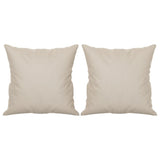 VIDAXL Dekorative Kissen 2 PCs 40x40 cm Mikrofaser -Stoffcreme -Colored