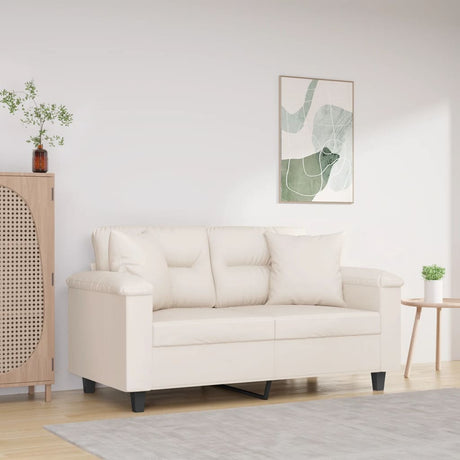 Vidaxl Dekorative Kissen 2 PCs 40x40 cm Mikrofasergewebe beige