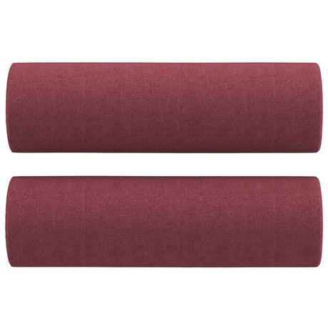 Vidaxl Dekorative Kissen 2 ST 15x50 cm Stoffwein rot