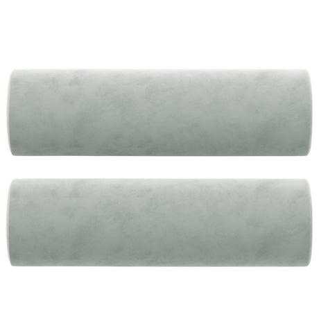 Vidaxl Dekorative Kissen 2 ST 15x50 cm Samt hellgrau