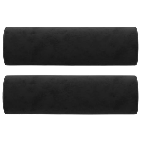Vidaxl Dekorative Kissen 2 ST 15x50 cm Samt Schwarz