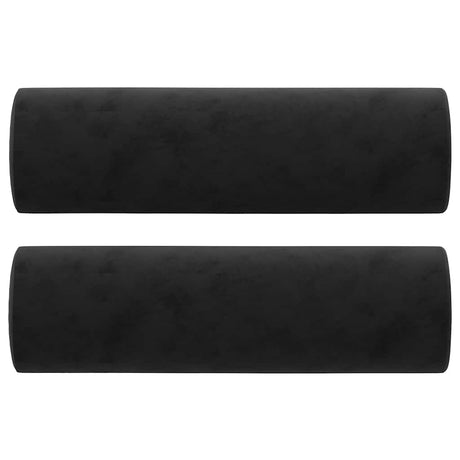 Vidaxl Dekorative Kissen 2 ST 15x50 cm Samt Schwarz